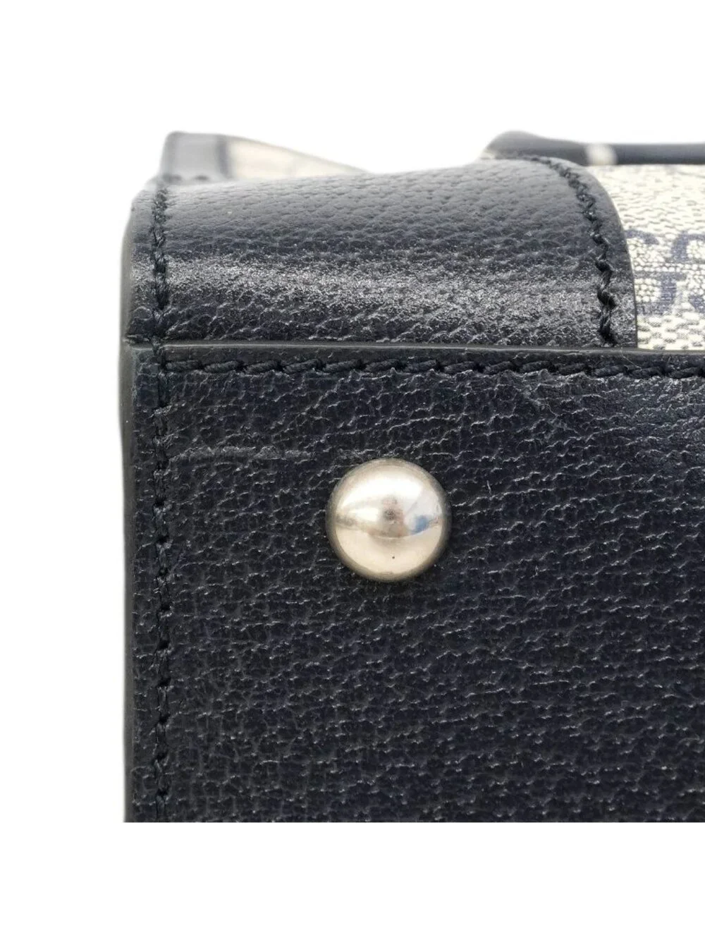 Gucci Tote Ophidia Leather Navy Silver 2-Way
